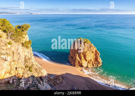 Cala Racó in Sa Riera, Begur, Costa Brava, Girona, Spanien Stockfoto