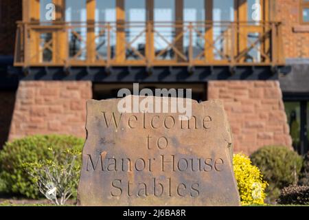 Manor House Stables, Malpas, Henshire. Stockfoto