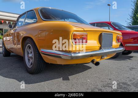 Klassische italienische Autos auf dem Display Stockfoto