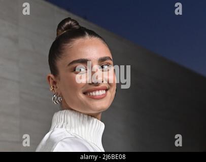 Taylor Hill nimmt an der Vorstellung der neuen Kampagne von Cote des Roses Teil, fotografiert von David LaChapelle und mit Hill in den Milk Studios in Los Angeles am Freitag, den 29. April 2022. Foto von Jim Ruymen/UPI Stockfoto