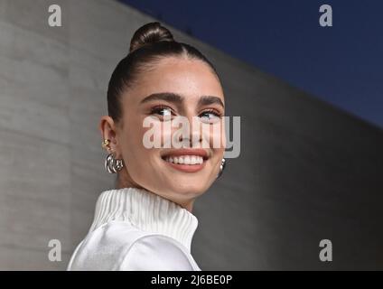 Taylor Hill nimmt an der Vorstellung der neuen Kampagne von Cote des Roses Teil, fotografiert von David LaChapelle und mit Hill in den Milk Studios in Los Angeles am Freitag, den 29. April 2022. Foto von Jim Ruymen/UPI Stockfoto