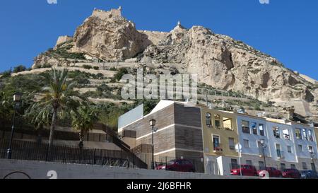 Die Burg Santa Bárbara, Alicante, Spanien Stockfoto