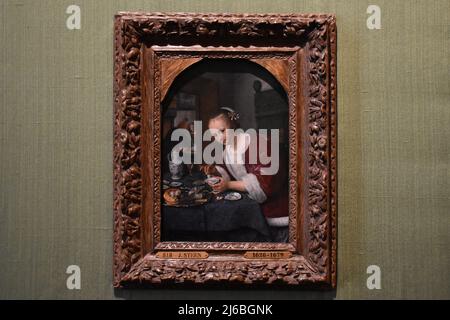 Jan Steen (1625/26-1679). Mädchen, Das Austern Isst. 1658-1660 Stockfoto