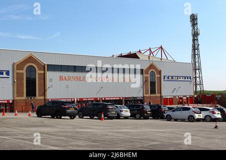 Oakwell, Barnsley, England - 30.. April 2022 Allgemeine Ansicht von Oakwell - vor dem Spiel Barnsley gegen Preston N.E., Sky Bet EFL Championship 2021/22, in Oakwell, Barnsley, England - 30.. April 2022 Credit: Arthur Haigh/WhiteRoseFotos/Alamy Live News Stockfoto