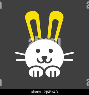Symbol für Kaninchen-Vektor-Glyphe. Tierschild. Graph-Symbol für PET- und Veterinärwebsite und Apps-Design, Logo, App, UI Stock Vektor
