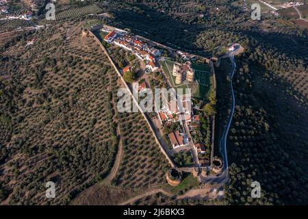 Burg von Evoramonte oder Castelo de Évoramonte, Evoramonte, Portugal Stockfoto