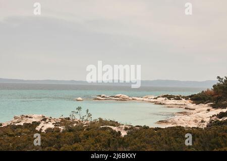 Kavourotripes Strand in chalkidiki Griechenland Stockfoto