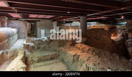 Dieser Komplex zeugt von den Überresten des italischen Tempels aus der zweiten Hälfte des dritten Jahrhunderts. BC, bewahrt dank der Tatsache, dass das, was n ist Stockfoto