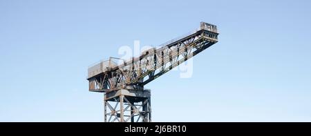 Schiffbaukran im historischen Finnieston Gebiet Glasgow Schottland Stockfoto