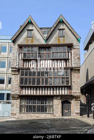 Merchants House, St Andrew’s Street, in Plymouth Historic Barbican Stockfoto