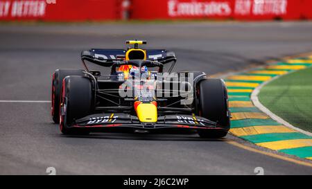 Albert Park Grand Prix Circuit, Melbourne, Australien. 09 April 2022. Sergio Perez (MEX) vom Team Red Bull beim Qualifying. Corleve/Alamy Stock Photo Stockfoto