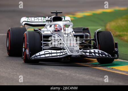 Albert Park Grand Prix Circuit, Melbourne, Australien. 09 April 2022. Pierre Gasly (FRA) vom Team AlphaTauri beim Qualifying. Corleve/Alamy Stockfoto Stockfoto