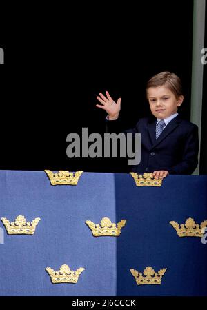 Prinz Oscar von Schweden im Königspalast in Stockholm, am 30. April 2022, anlässlich des 76.. Geburtstages von König Carl Gustaf Foto: Albert Nieboer / Netherlands OUT / Point de Vue OUT Stockfoto