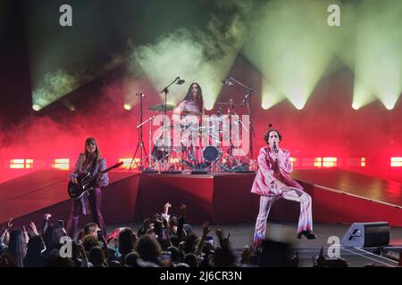 Arena di Verona, Verona, Italien, 28. April 2022, Maneskin während des Maneskin Live - Italienische Sängerin Musikkonzert Stockfoto