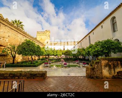 Gärten des Alcazar de los Reyes Cristianos - Cordoba, Spanien Stockfoto