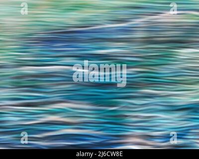 Verschwommener abstrakter blauer Hintergrund, Wellen. Hochwertige Illustration Stockfoto