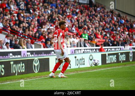 Oakwell, Barnsley, England - 30.. April 2022 William Hondermarck (23) von Barnsley - während des Spiels Barnsley gegen Preston N.E., Sky Bet EFL Championship 2021/22, in Oakwell, Barnsley, England - 30.. April 2022 Credit: Arthur Haigh/WhiteRoseFotos/Alamy Live News Stockfoto