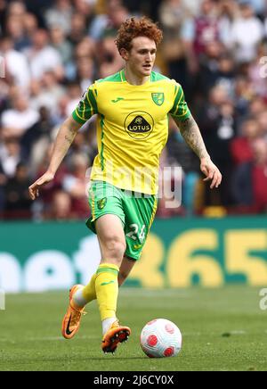 Birmingham, England, 30.. April 2022. Joshua Sargent aus Norwich City während des Premier League-Spiels in Villa Park, Birmingham. Bildnachweis sollte lauten: Darren Staples / Sportimage Stockfoto