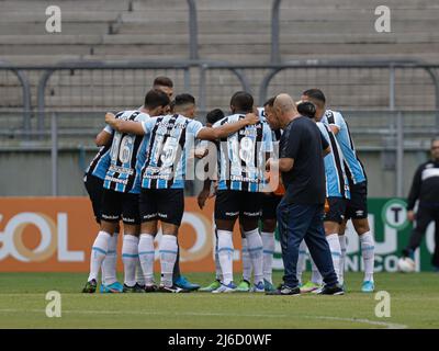 RS - Porto Aegree - 04/30/2022 - BRASILIANISCHE B 2022, GREMIO X CRB - Gremiospieler vor dem Spiel gegen CRB im Stadion Arena do Gremio zur brasilianischen Meisterschaft B 2022. Foto: Maxi Franzoi/AGIF/Sipa USA Stockfoto