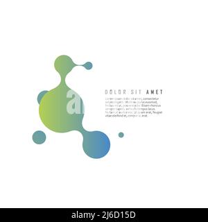 Molekül-Konzept. Vektorvorlage für Biologie, Medizin, Wissenschaft, Labor. Atom Connect Stock Vektor