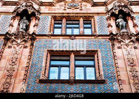 Das Thonet-Haus des berühmten Architekten Ödön Lechner auf Vací in Budapest, Ungarn. Stockfoto