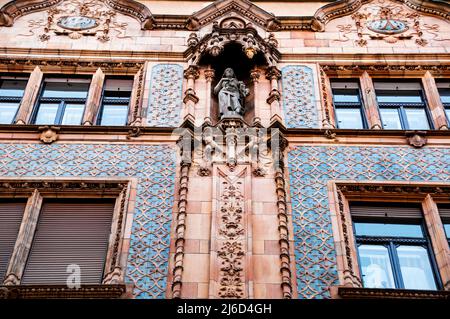 Das Thonet-Haus des berühmten Architekten Ödön Lechner auf Vací in Budapest, Ungarn. Stockfoto