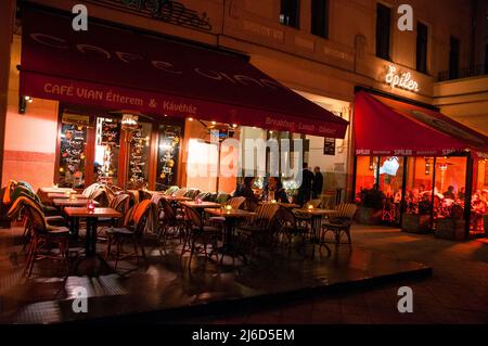 Liszt Ferenc im alten jüdischen Viertel in Budapest, Ungarn. Stockfoto