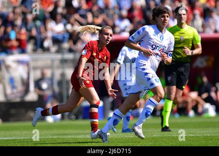 Giada Greggi von AS Roma während des Italien Cup Frauenmatches zwischen AS Roma und den Damen von Empoli im Stadio Tre Fontane am 30. April 2022 in Rom, Italien. Stockfoto