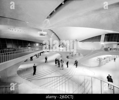 Trans World Airlines Terminal, Flughafen Idlewild, jetzt bekannt als John F. Kennedy International Airport, Queens, New York, USA, Balthazar Korab, 1962 Stockfoto