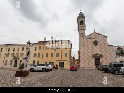 Sabbioneta, eines der schönsten Dörfer Italiens, ein UNESCO-Weltkulturerbe. Stockfoto