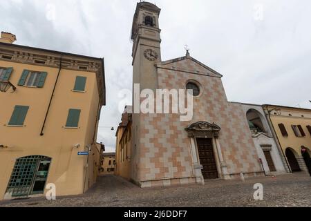 Sabbioneta, eines der schönsten Dörfer Italiens, ein UNESCO-Weltkulturerbe. Stockfoto