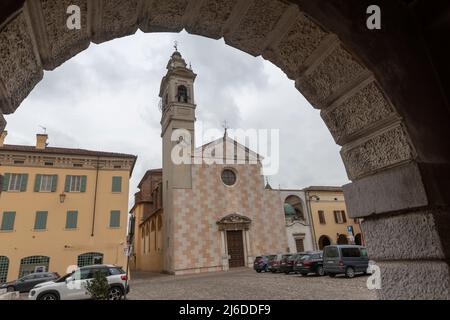 Sabbioneta, eines der schönsten Dörfer Italiens, ein UNESCO-Weltkulturerbe. Stockfoto