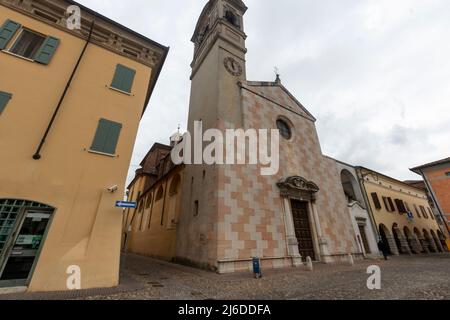 Sabbioneta, eines der schönsten Dörfer Italiens, ein UNESCO-Weltkulturerbe. Stockfoto