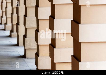 DIE GALERIE DER ALTEN ODER "GRAND CORRIDOR" SABBIONETA, UNESCO-WELTKULTURERBE. Stockfoto