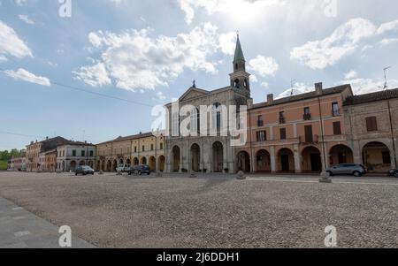 Sabbioneta, eines der schönsten Dörfer Italiens, ein UNESCO-Weltkulturerbe. Stockfoto