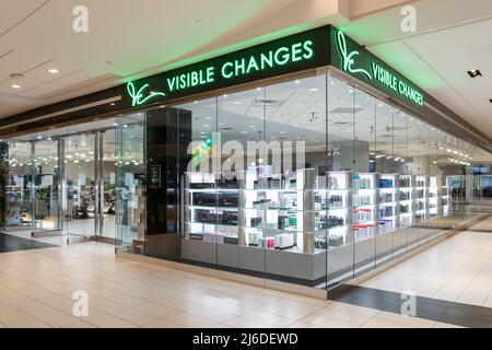 Houston, Texas, USA - 25. Februar 2022: Ein sichtbarer Wechsel-Salon in einem Einkaufszentrum. Stockfoto