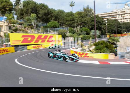 Stoffel Vandorne von Mercedes EQ beim Monaco ePrix 2022, dem Treffen der ABB FIA Formel-E-Weltmeisterschaft 2021-22 4., auf dem Circuit de Monaco von Monaco aus Stockfoto