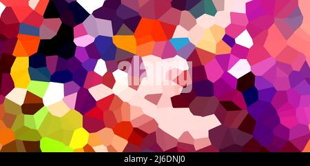 Abstrakte bunte geometrische zufällig Polygon Sechseck Dreieck Form Palette Hintergrund Stockfoto