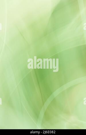 Abstrakter vertikaler Banner-Hintergrund in Grüntönen. Hintergrund mit einem sanften Gradienten und Wellen, die wie Blätter aussehen. Stockfoto