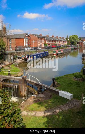 Canal Lock, Canalside, Chester Canal Basin, Chester Stockfoto