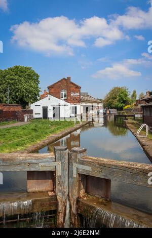 Canal Lock, Canalside, Chester Canal Basin, Chester Stockfoto