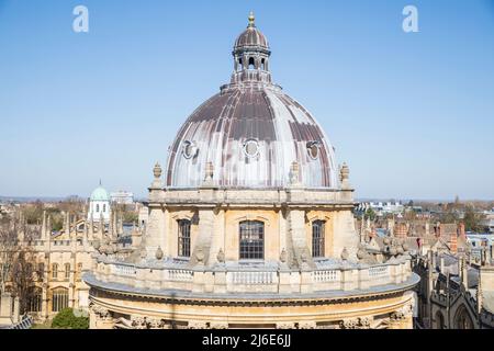 The Radcliffe Camera (Detail), Oxford, England. Stockfoto