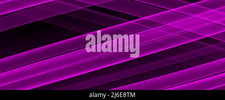 Abstrakter Hintergrund Banner 8K lila, rosa, Lavendel, hell, dunkel, Schwarz, weiß, grauer Strahl, Laser, Nebel, Streifen, Gitter, Quadrat, Verlauf Stockfoto