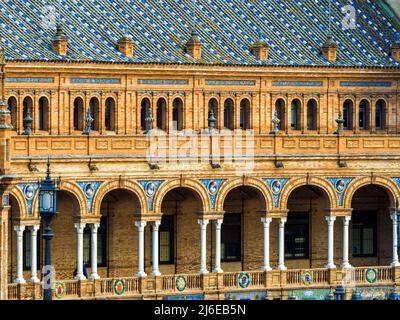 Plaza de Espana (Spanienplatz) in Sevilla - Andalusien, Spanien Stockfoto