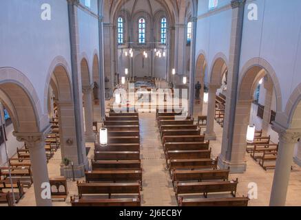 Aachen Eilendorf-St. Severin ist eine katholische Kirche in Aachen-Eilendorf. Stockfoto