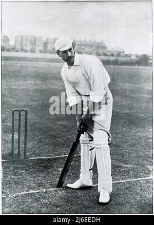 FS Jackson, 1895 Porträt des Cricketers von England und Yorkshire, später Politiker, Vorsitzender der Konservativen Partei und Gouverneur von Bengalen Stockfoto