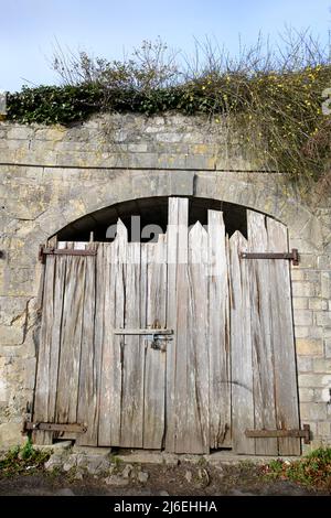 Die Bögen der alten Brauerei in South Stoke, Somerset, Großbritannien Stockfoto