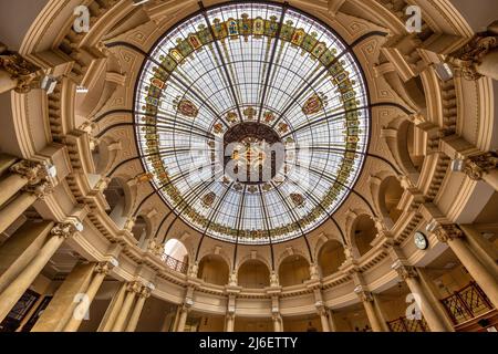 Innenraum des Palacio de las Comunicaciones (ehemaliges Postgebäude), Valencia, Bundesland Valencia, Spanien Stockfoto