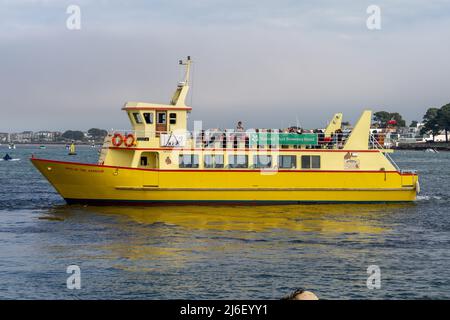 Poole, Dorset, Vereinigtes Königreich - April 14 2022: Poole Quay zur Brownsea Island Ferry Stockfoto