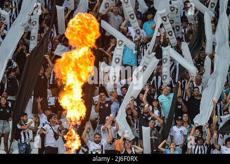 RJ - Rio de Janeiro - 05/01/2022 - BRASILIANISCHER A 2022, BOTAFOGO X JUGEND - Botafogo Fans während eines Spiels gegen Juventude im Engenhao Stadion für die brasilianische Meisterschaft A 2022. Foto: Thiago Ribeiro/AGIF/Sipa USA Stockfoto